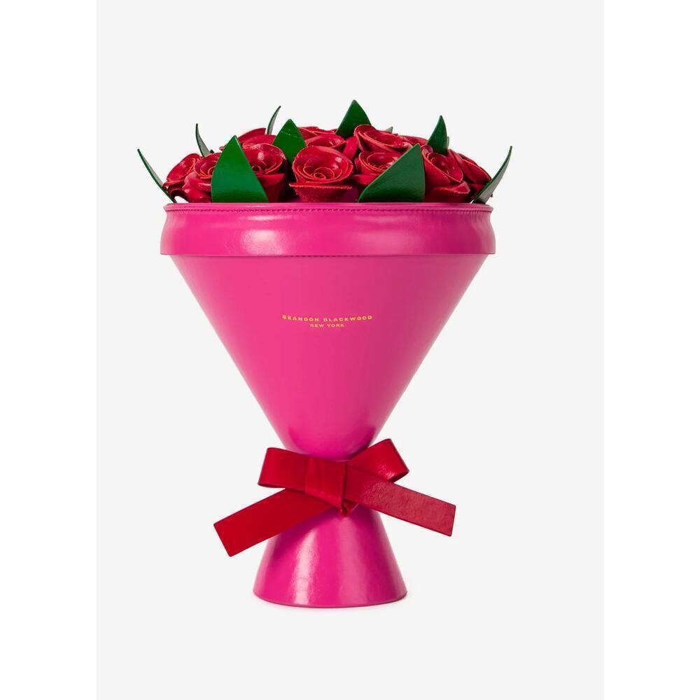 Brandon Blackwood BOUQUET CLUTCH
PINK W/ RED ROSES - Picture 4 of 11